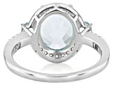Sky Blue Topaz Platinum Over Sterling Silver Ring 3.93ctw