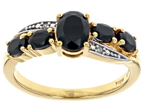 Black Spinel 18K Yellow Gold Over Sterling Silver Ring 1.78ctw