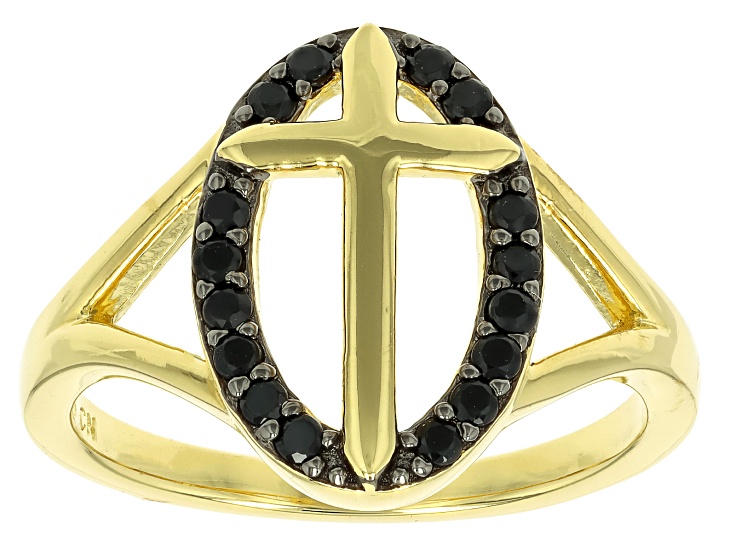 WEIRDO JEWELRY：PLAQUE RING (SV / K18) Thick 18K Yellow Gold Filled Made With SWAROVSKI Zirconia