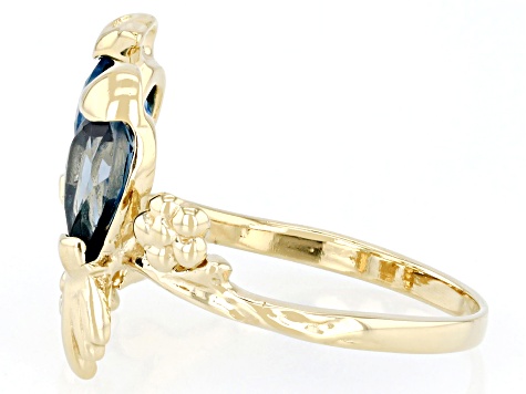 London Blue Topaz 18k Yellow Gold Over Sterling Silver