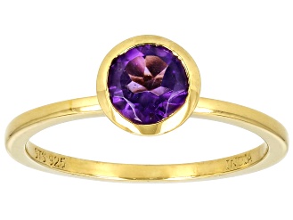 Amethyst 18K Yellow Gold Over Sterling Silver Ring 0.72ct