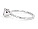 Amethyst Rhodium Over Sterling Silver Ring 0.72ct