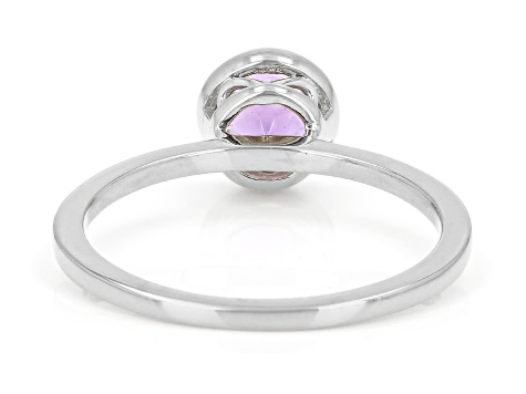 Amethyst Rhodium Over Sterling Silver Ring 0.72ct