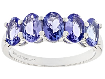 Picture of Blue Tanzanite Rhodium Over Sterling Silver Ring 2.35ctw