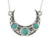 Blue Turquoise Sterling Silver Oxidized Necklace