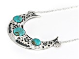 Blue Turquoise Sterling Silver Oxidized Necklace