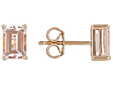 Peach Morganite 14k Rose Gold Earrings 1.73ctw