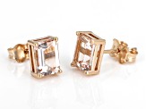 Peach Morganite 14k Rose Gold Earrings 1.73ctw