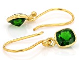 Green Chrome Diopside 18k Yellow Gold Over Sterling Silver Earrings 1.25ctw