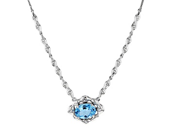 Picture of Sky Blue Topaz Rhodium Over Sterling Silver Necklace 14.34ctw