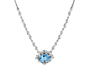 Sky Blue Topaz Rhodium Over Sterling Silver Necklace 14.34ctw