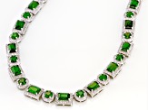 Chrome Diopside Rhodium Over Sterling Silver Necklace 17.10ctw