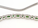 Chrome Diopside Rhodium Over Sterling Silver Necklace 17.10ctw