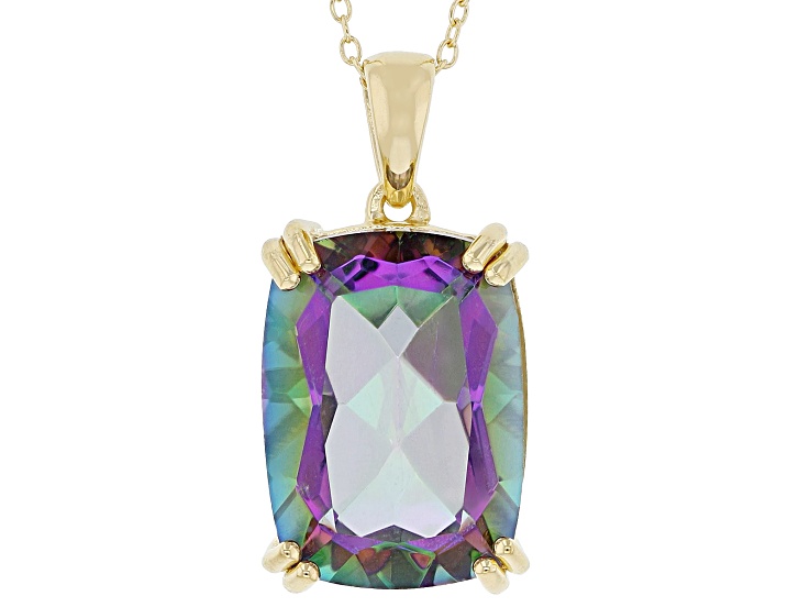 JEWEL White Cubic Zirconia 14k Yellow Gold Over Sterling Silver