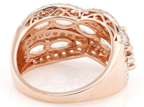 Peach Morganite 14k Rose Gold Over Sterling Silver Ring 2.54ctw