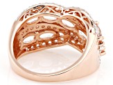 Peach Morganite 14k Rose Gold Over Sterling Silver Ring 2.54ctw