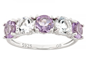 Purple Amethyst Platinum Over Sterling Silver Ring 2.40ctw