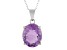 Purple Amethyst Rhodium Over Sterling Silver Pendant with Chain 4.08ct