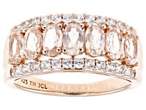 Peach Morganite 14k Rose Gold Over Sterling Silver Ring 1.83ctw