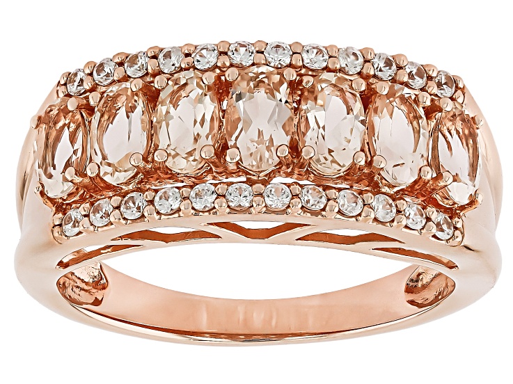Peach Morganite 14k Rose Gold Over Sterling Silver Ring 1.83ctw