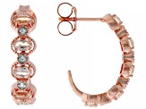 Peach Morganite 14k Rose Gold Over Sterling Silver Earrings 2.04ctw