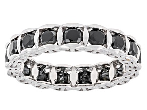 Black Spinel Rhodium Over Sterling Silver Ring 2.60ctw