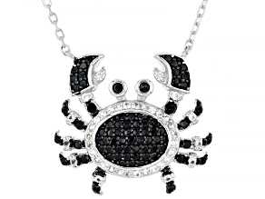 Black Spinel Rhodium Over Sterling Silver Necklace 0.71ctw