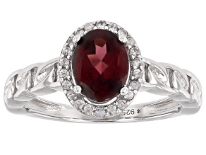 Red Zircon Rhodium Over Sterling Silver Ring 1.77ctw