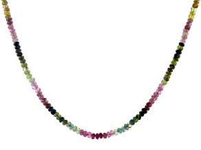 Multi Tourmaline Sterling Silver Necklace