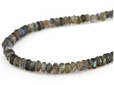 Gray Labradorite Sterling Silver Bead Necklace