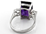 Purple Amethyst Rhodium Over Sterling Silver Ring 6.22ctw - DOK387 ...