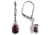 Ruby, Sapphire, And Emerald Rhodium Over Silver Earrings Set Of 3 5.00ctw