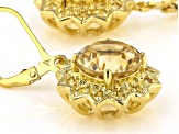 Yellow Citrine 18k Yellow Gold Over Sterling Silver Earrings 7.20ctw