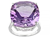 Lavender Amethyst Rhodium Over Sterling Silver Ring 15.00ctw
