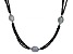 Black Spinel Rhodium Over Sterling Silver Necklace 35.00ctw