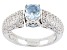 London Blue And Sky Blue Topaz Rhodium Over Sterling Silver Reversible Ring 2.44ctw