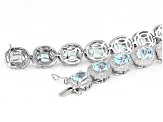 Sky Blue Topaz Rhodium Over Sterling Silver Bracelet 16.28ctw