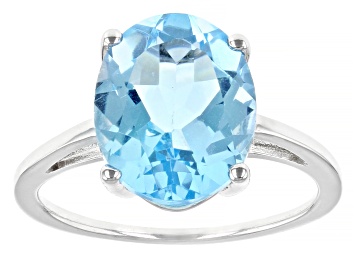 Picture of Sky Blue Topaz Rhodium Over Sterling Silver Ring 3.50ctw
