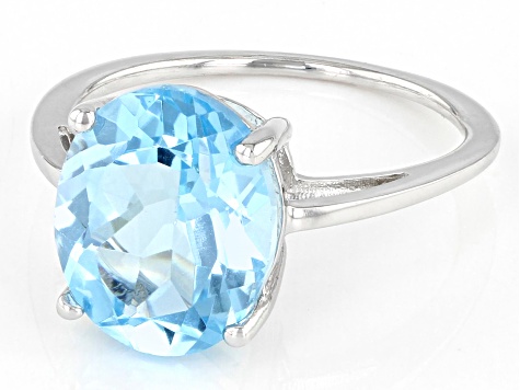 Sky Blue Topaz Rhodium Over Sterling Silver Ring 3.50ctw - DOK675 | JTV.com