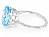 Sky Blue Topaz Rhodium Over Sterling Silver Ring 3.50ctw