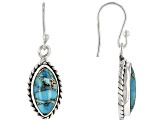 Blue Composite Turquoise Sterling Silver Earrings