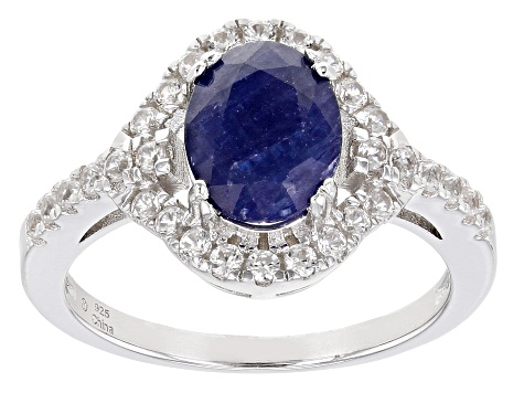 Mahaleo® Blue Sapphire Rhodium Over Sterling Silver Ring 2.70ctw