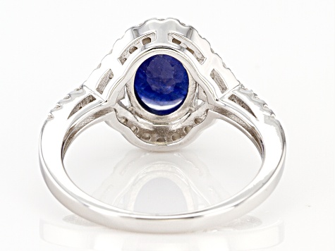Mahaleo® Blue Sapphire Rhodium Over Sterling Silver Ring 2.70ctw