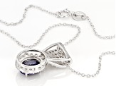 Mahaleo® Blue Sapphire Rhodium Over Sterling Silver Pendant with Chain 2.75ctw