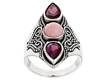 Picture of Pink Opal Sterling Silver Ring 1.75ctw