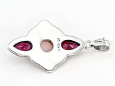 Pink Opal Sterling Silver Pendant 1.75ctw