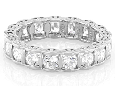 ウッティイ。 White Cubic Zirconia Platinum Over Sterling Silver Ring 4.64