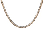 Champagne Cubic Zirconia Rhodium Over Brass Tennis Necklace 32.19ctw