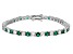 Green And White Cubic Zirconia Rhodium Over Brass Tennis Bracelet 20.20ctw