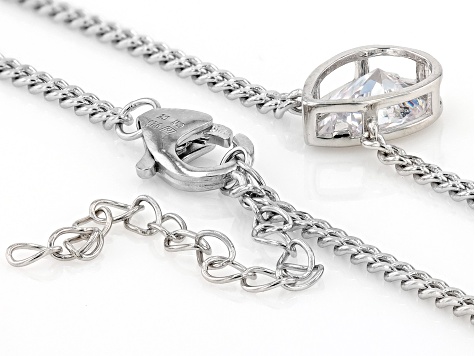 わこ Judith Ripka White Cubic Zirconia Rhodium Over Sterling